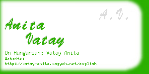 anita vatay business card